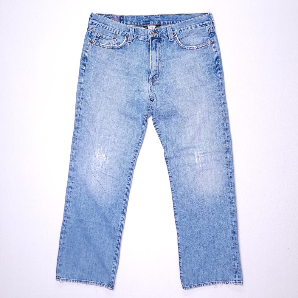 Vintage Lucky Brandโ Jeans Mens 36x31 Blue Distressed 90s Dungarees USA